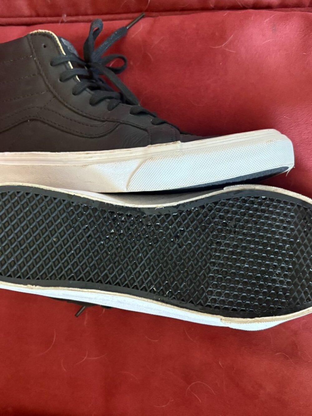 High-top Women’s Vans Black  w/ Gold Zipper - Size  Womens 9, Mens 7.5 - Picture 5 of 12